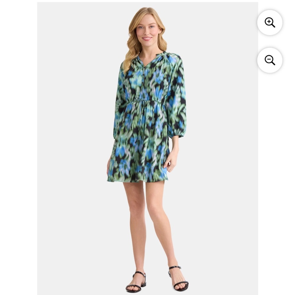 Time and Tru Green and Blue Dress Size Large